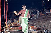 Varanasi - the Ganga Fire Arti at Dashaswamedh Ghat